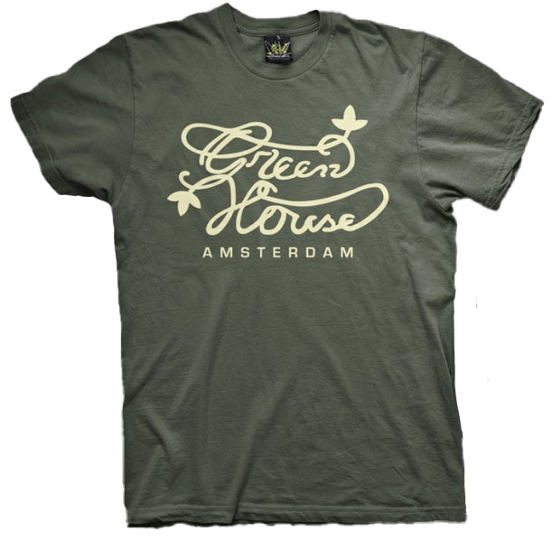 T-shirt-Green-House-Logo-Army-Green-L